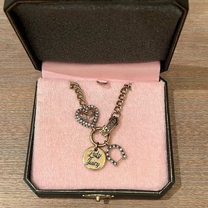JUICY COUTURE GOLD-TONE LADY JUICY NECKLACE WITH BOX